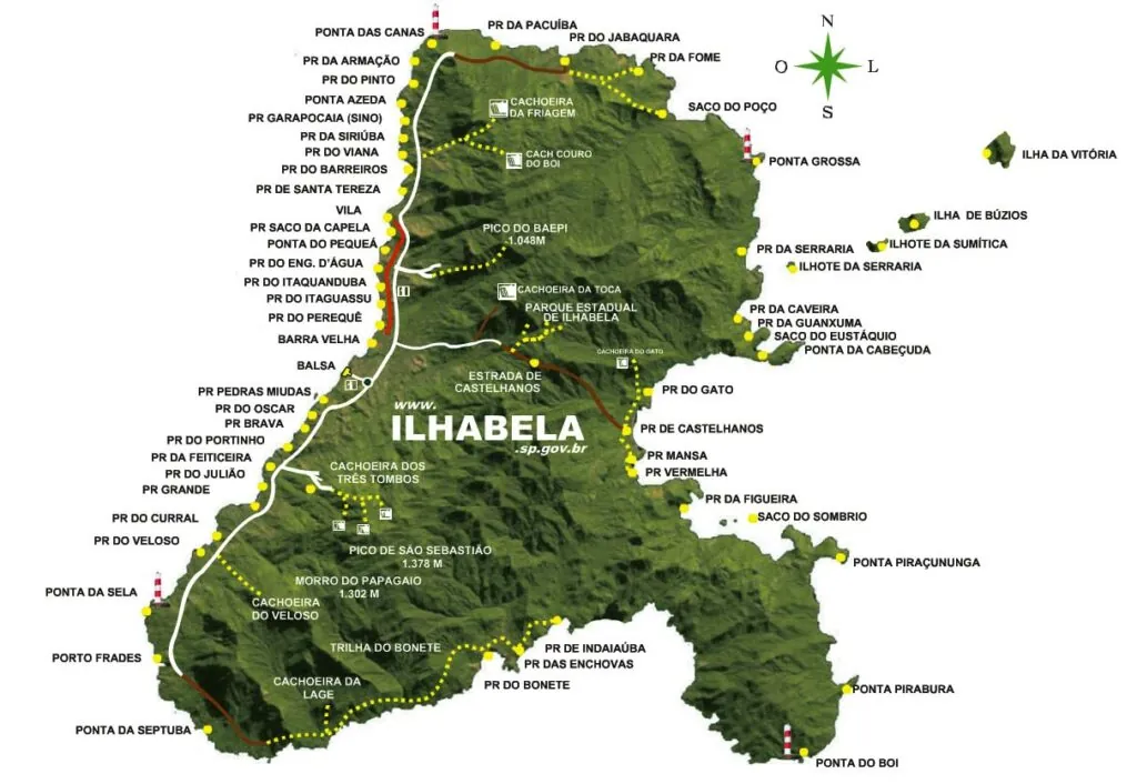Mapa de Ilhabela