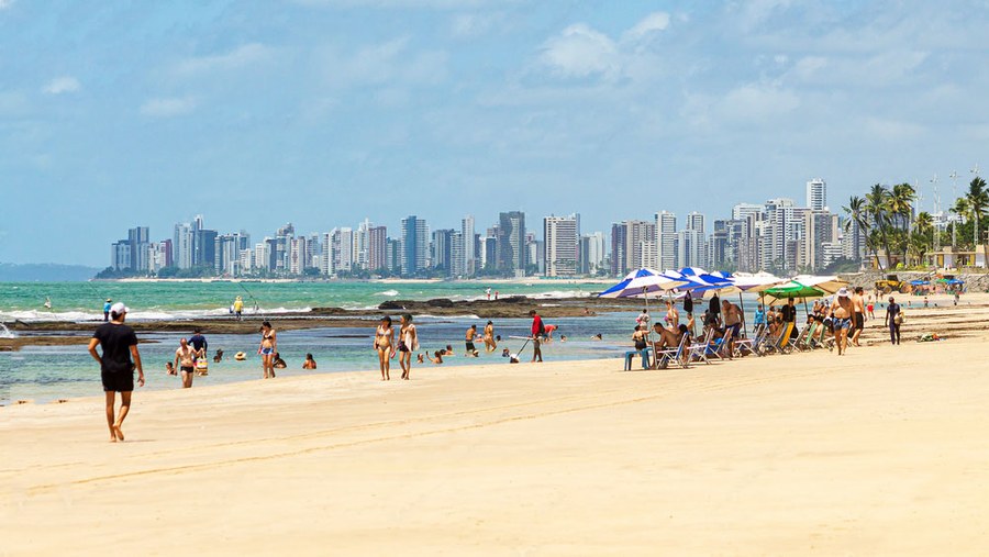 Praia de Boa Viagem, em Recife