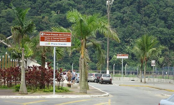 Praia do Canto do Forte, em Praia Grande